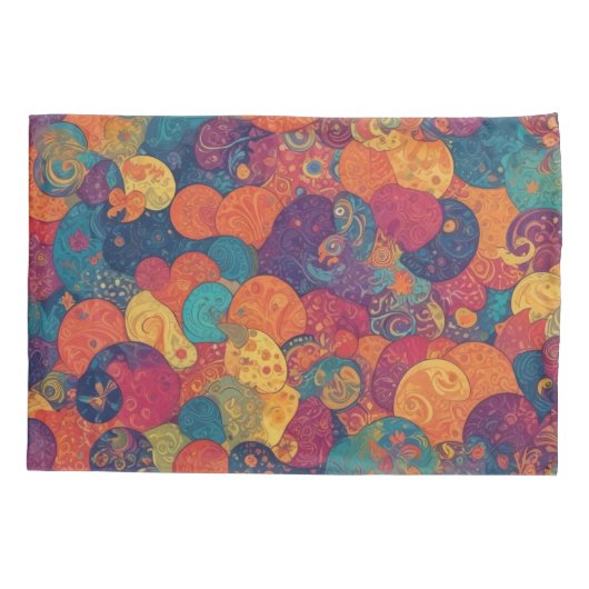 Colorful Psychedelic Pattern Kussensloop (Achterkant)