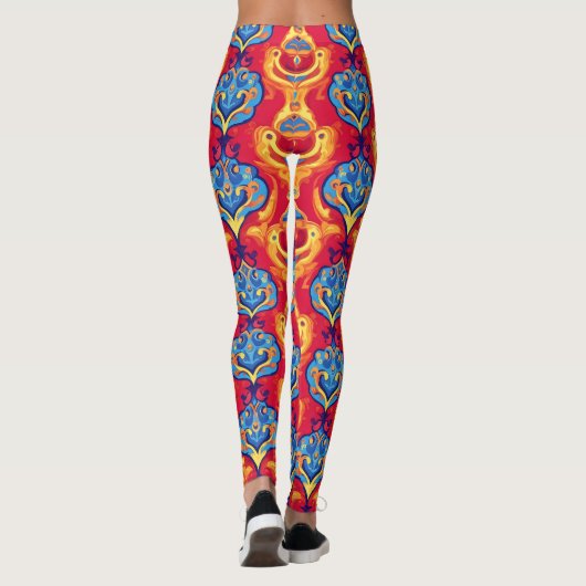 Colorful Psychedelic Pattern Leggings (Achterkant)