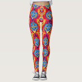 Colorful Psychedelic Pattern Leggings (Voorkant)