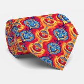 Colorful Psychedelic Pattern Stropdas (Opgerold)