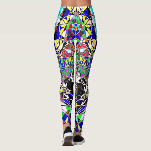 Colorful Psychedelic Shapes | ABSTRACT Leggings (Achterkant)
