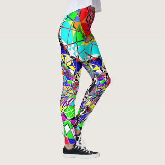 Colorful Psychedelic Shapes | ABSTRACT Leggings
