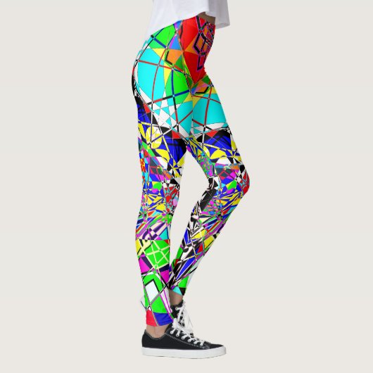 Colorful Psychedelic Shapes | ABSTRACT Leggings (Rechts)