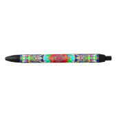 Colorful Psychedelic Shapes | Abstract Zwarte Inkt Pen (Voorkant)