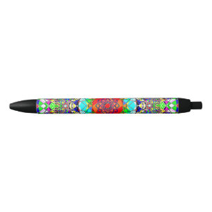 Colorful Psychedelic Shapes   Abstract Zwarte Inkt Pen
