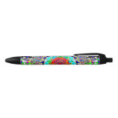 Colorful Psychedelic Shapes | Abstract Zwarte Inkt Pen (Bovenkant)