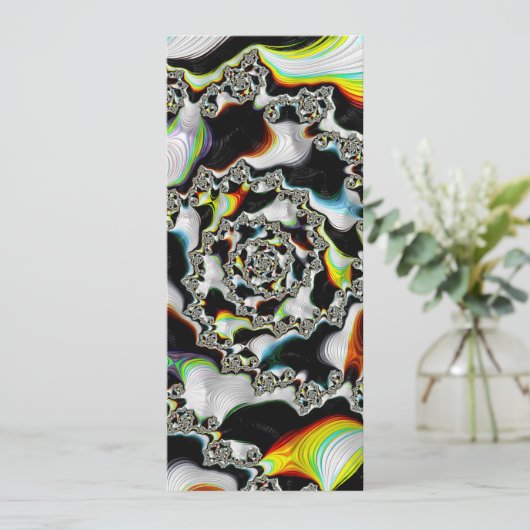 Colorful Psychedelic Spiral Fractal Bladwijzer (Staand voorkant)