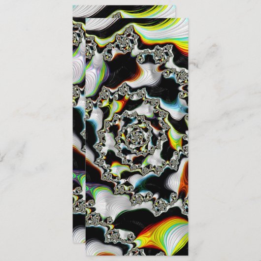 Colorful Psychedelic Spiral Fractal Bladwijzer (Voorkant / Achterkant)