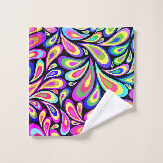 Colorful Psychedelic Swirl Bad Handdoek (Wasdoekje)