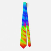 Colorful Psychedelic Tie Dye Spiral Patroon Stropdas (Voorkant)