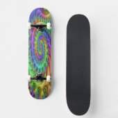 Colorful Psychedelic Trippy Spirals Pattern Art Persoonlijk Skateboard (Voorkant)