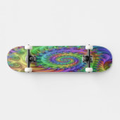 Colorful Psychedelic Trippy Spirals Pattern Art Persoonlijk Skateboard (Horizontaal)