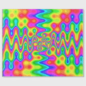 Colorful Psychedelic Wrapping Paper Cadeaupapier (Vlak)