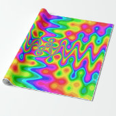 Colorful Psychedelic Wrapping Paper Cadeaupapier (Uitgerold)