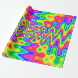Colorful Psychedelic Wrapping Paper Cadeaupapier
