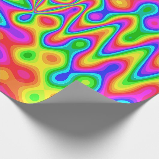 Colorful Psychedelic Wrapping Paper Cadeaupapier (Hoek)