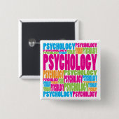 Colorful Psychology Vierkante Button 5,1 Cm (Voorkant /achterkant)