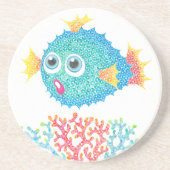 Colorful Puffer Fish Sandstone Onderzetter (Voorkant)