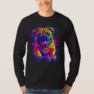 Colorful Pug Dog T-shirt