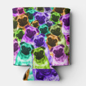 Colorful Pug Pattern Blikjeskoeler (Achterkant)