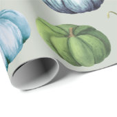 Colorful Pumpkins Autumn Waterverf Cadeaupapier (Rol Hoek)