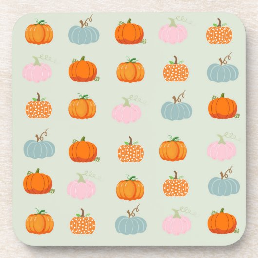 Colorful Pumpkins Bier Onderzetter (Voorkant)