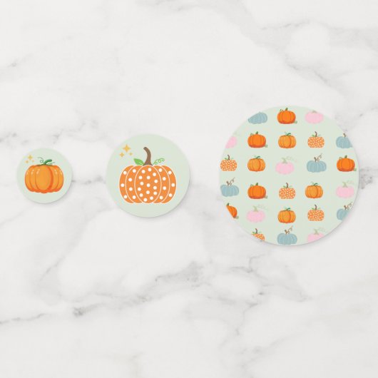 Colorful Pumpkins Confetti (Achterkanten)