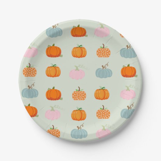 Colorful Pumpkins Papieren Bordje (Voorkant)