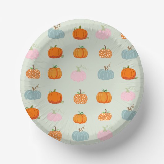Colorful Pumpkins Papieren Kommen (Voorkant)