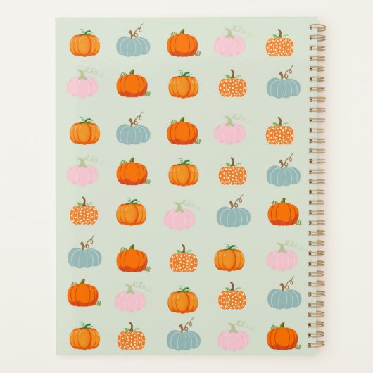 Colorful Pumpkins Planner (Achterkant)