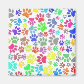 Colorful Puppy Paw Patroon Magneet (Voorkant)