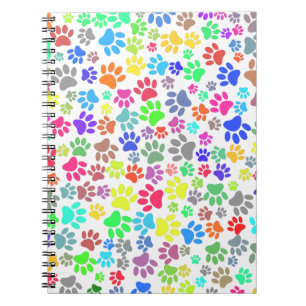 Colorful Puppy Paw Patroon Notitieboek