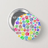 Colorful Puppy Paw Patroon Ronde Button 5,7 Cm (Voorkant /achterkant)