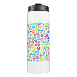 Colorful Puppy Paw Patroon Thermosbeker
