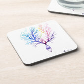 Colorful Purkinje neuron Bier Onderzetter (Linkerzijde)