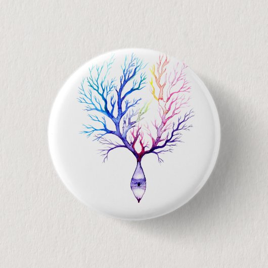 Colorful Purkinje neuron Ronde Button 3,2 Cm (Voorkant)