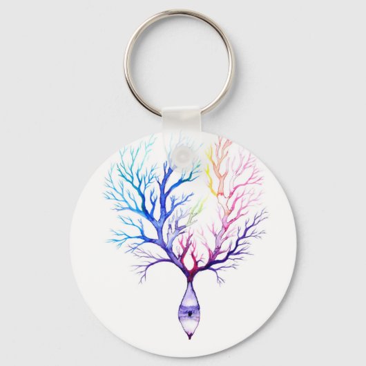Colorful Purkinje neuron Sleutelhanger (Voorkant)