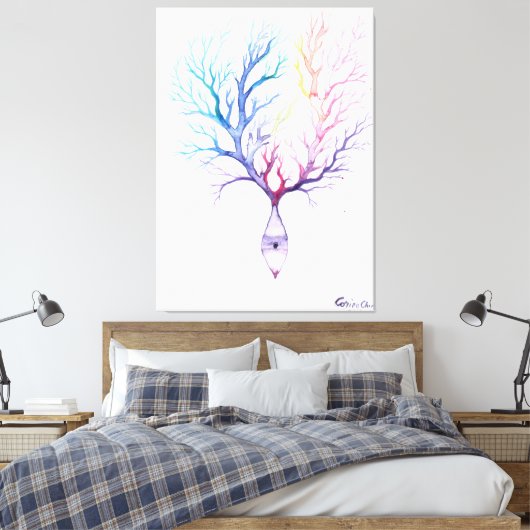 Colorful Purkinke neuron Canvas Afdruk (Insitu (Slaapkamer))