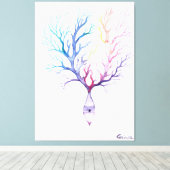 Colorful Purkinke neuron Canvas Afdruk (Insitu (Houten vloer))