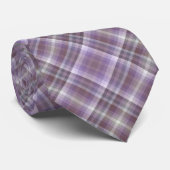 Colorful Purple Fashion Inspired Checkered Stripes Stropdas (Opgerold)