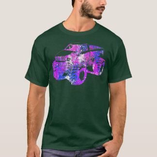 Colorful Purple Monster Truck Art196 T-shirt