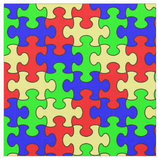 Colorful Puzzle Fabric Stof