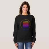 Colorful QR Code Sweatshirt Custom Text and Color (Voorkant volledig)