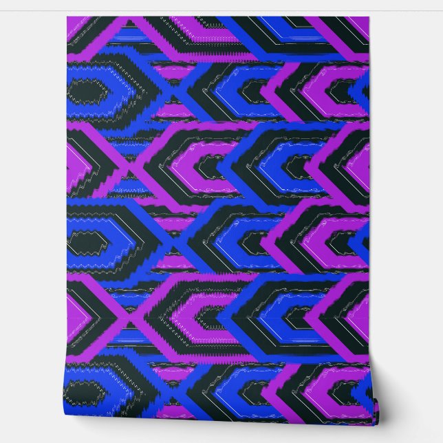 Colorful Quantum Geometric Pattern  Behang (Afrollen)