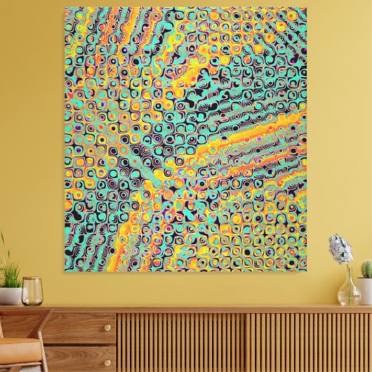 Colorful Quantum physics wave pattern  Canvas Afdruk (Insitu (Woonkamer))