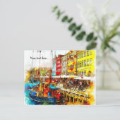 Colorful Quayside Briefkaart (Staand voorkant)