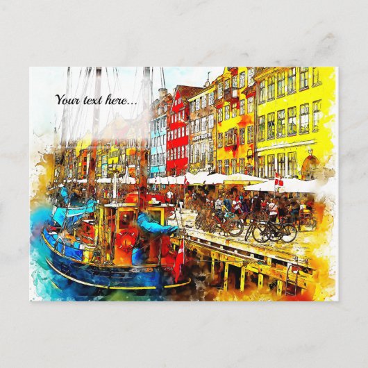 Colorful Quayside Briefkaart (Voorkant)