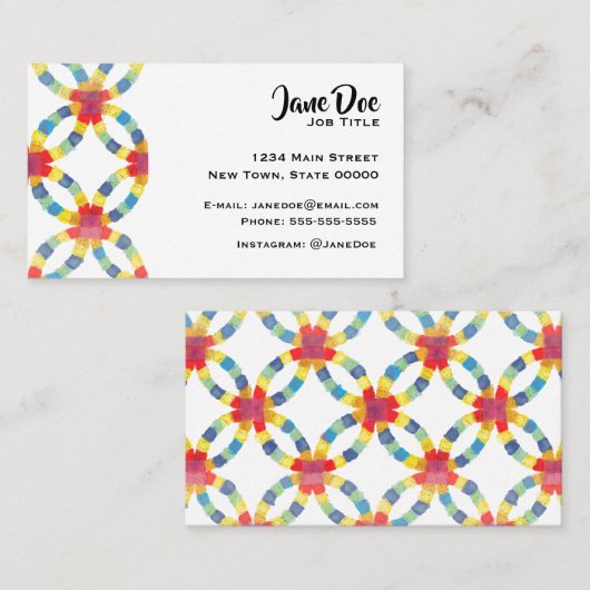 Colorful Quilt Visitekaartje (Voorkant / Achterkant)