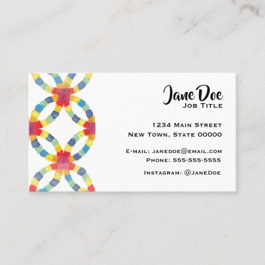 Colorful Quilt Visitekaartje (Voorkant)