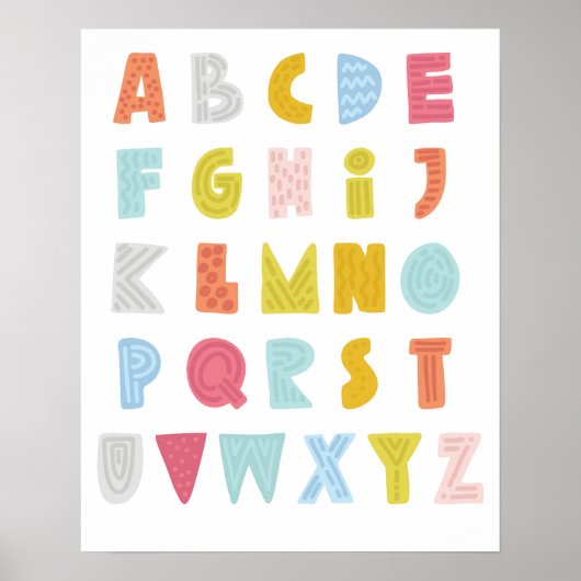 Colorful Quirky ABCs Poster (Voorkant)